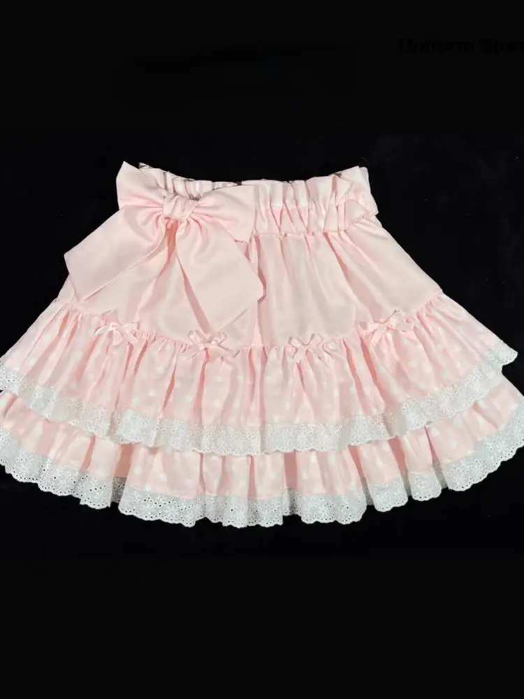 Summer Sweet Bow Lolita Cake Skirts Womens Kawai Lace Ruffles Pleated Skirt Girl Japan Elegant High Waist A-Line Y2k Short Skirt
Summer Sweet Bow Lolita Cake Skirts Womens Kawai Lace Ruffles Pleated Skirt Girl Japan Elegant High Waist A-Line Y2k Short Skirt