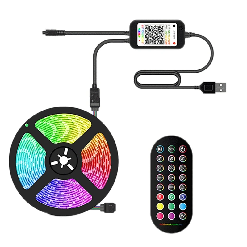 Светодиодные лампы с изменением цвета, RGB-подсветка с синхронизацией музыки, управление через приложение 5050 SMD с дистанционным управлением ...
Светодиодные лампы с изменением цвета, RGB-подсветка с синхронизацией музыки, управление через приложение 5050 SMD с дистанционным управлением ...
