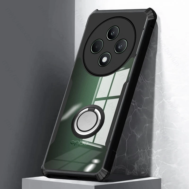 Прозрачная акриловая задняя крышка для Oppo Reno12F Reno12 F 4G 5G магнитный держатель