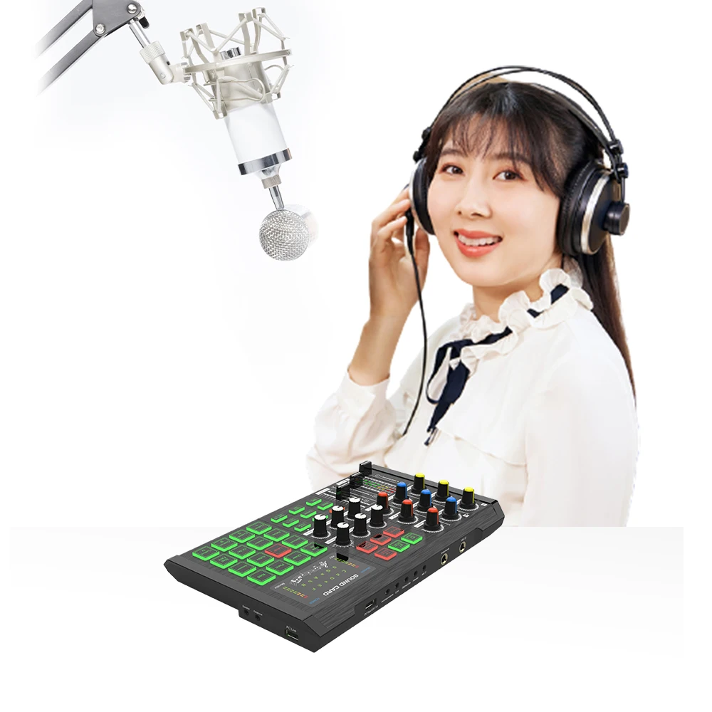 Hot selling multi-function usb live home professional audio mixer v8 v10 sound card
Hot selling multi-function usb live home professional audio mixer v8 v10 sound card
