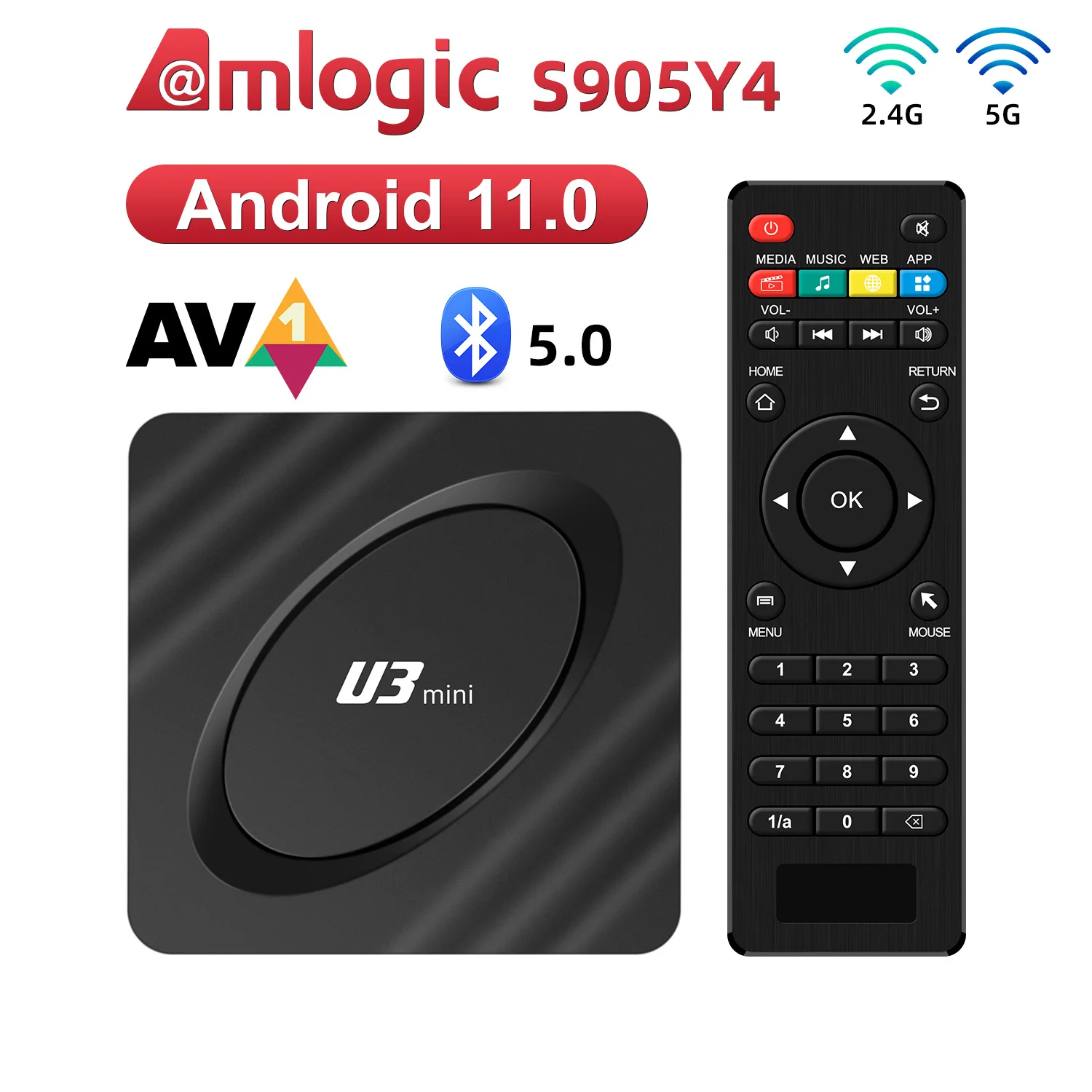 Custom Network Set-top Box Android 11 Ott Tv Box2.4/5 Gwifi8k High Qing S905y4 Set-top Boxes
Custom Network Set-top Box Android 11 Ott Tv Box2.4/5 Gwifi8k High Qing S905y4 Set-top Boxes