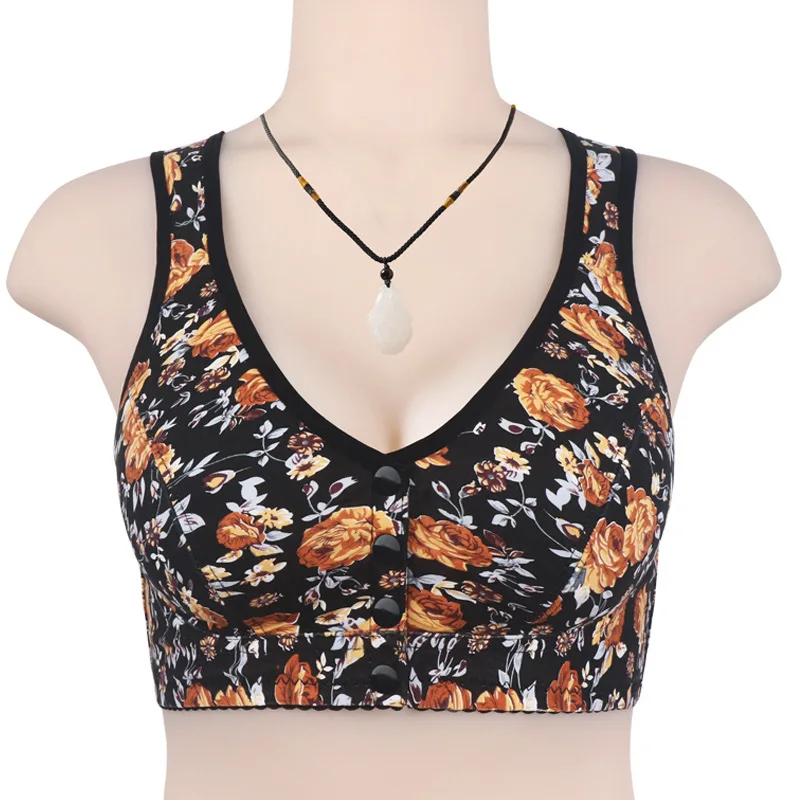 New Floral Printed Front Button Underwear Bra for Women's Soft Cotton 36-46 B/C/D Middle-aged Bras Push Up Bralette
New Floral Printed Front Button Underwear Bra for Women's Soft Cotton 36-46 B/C/D Middle-aged Bras Push Up Bralette