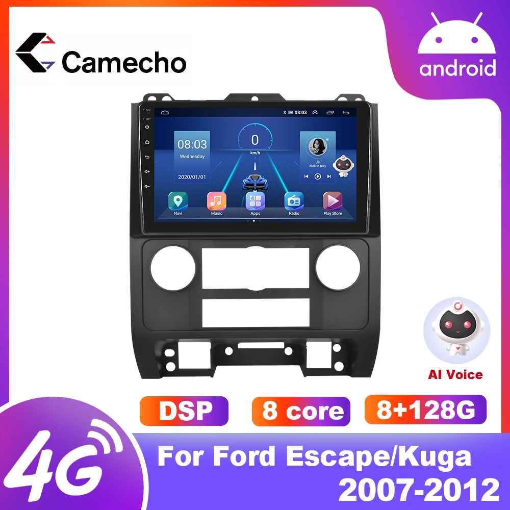 Camecho Android Car Radio For Ford Escape 2007-2012 Stereo GPS Navigation Carplay Android Auto Multimedia Player BT 2 din DVD
Camecho Android Car Radio For Ford Escape 2007-2012 Stereo GPS Navigation Carplay Android Auto Multimedia Player BT 2 din DVD