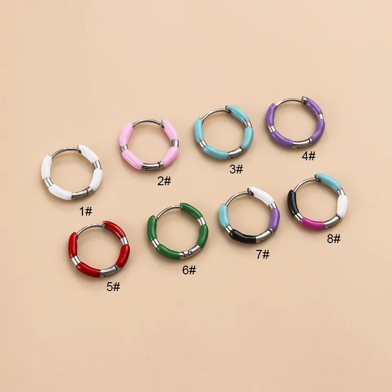 316L Stainless Steel Oil Drop Earring Geometric Round Colored Ear Ring Cartilage Conch Ear Clips Piercing Body Jewelry For Women
316L Stainless Steel Oil Drop Earring Geometric Round Colored Ear Ring Cartilage Conch Ear Clips Piercing Body Jewelry For Women