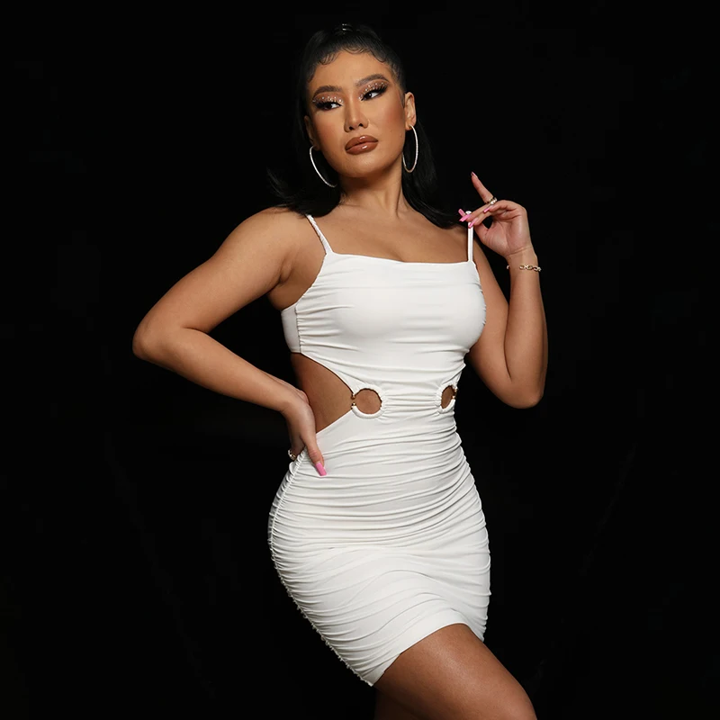 white dress for women Iron Ring Backless Bodycon Mini Dress Women's Clothes cut out dress Evening dress Summer dress
white dress for women Iron Ring Backless Bodycon Mini Dress Women's Clothes cut out dress Evening dress Summer dress