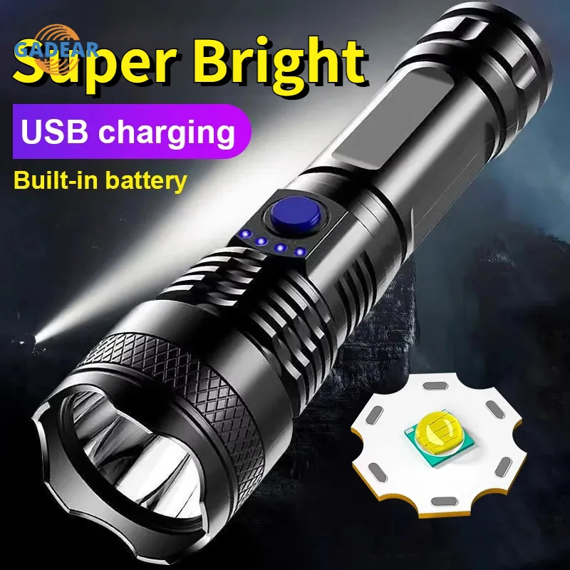 High Power XHP70 LED Flashlights USB Rechargeable Torch with battery Hand Lantern For Camping Outdoor Emergency Use Lighting
High Power XHP70 LED Flashlights USB Rechargeable Torch with battery Hand Lantern For Camping Outdoor Emergency Use Lighting