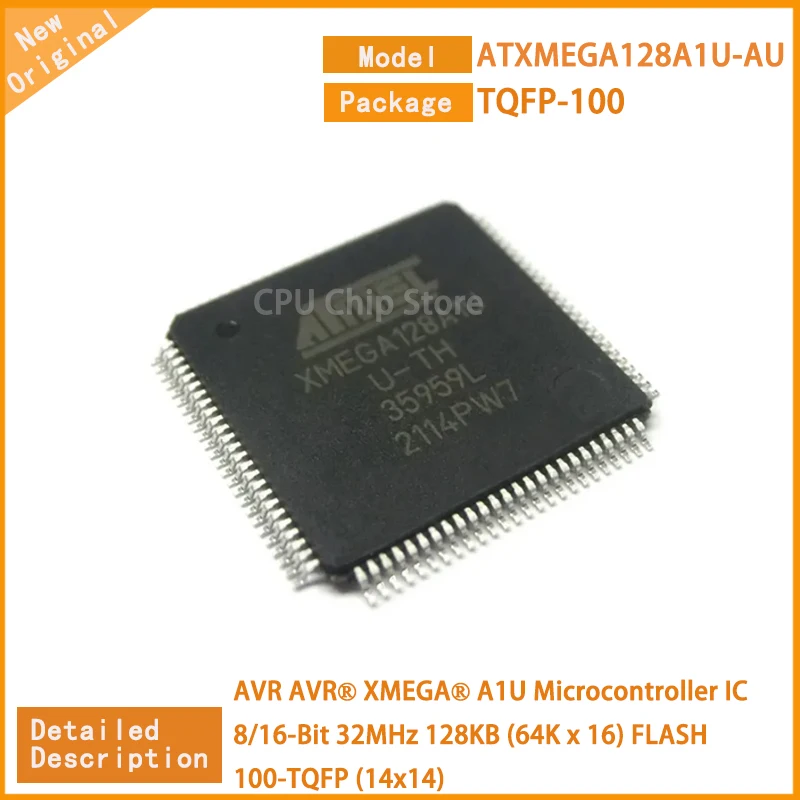 

Новинка, флэш-память с микроконтроллером ATXMEGA128A1U, 8/16 бит, 32 МГц, КБ (64K x 16), 100-TQFP (14x14), 1 ~ 5 шт.