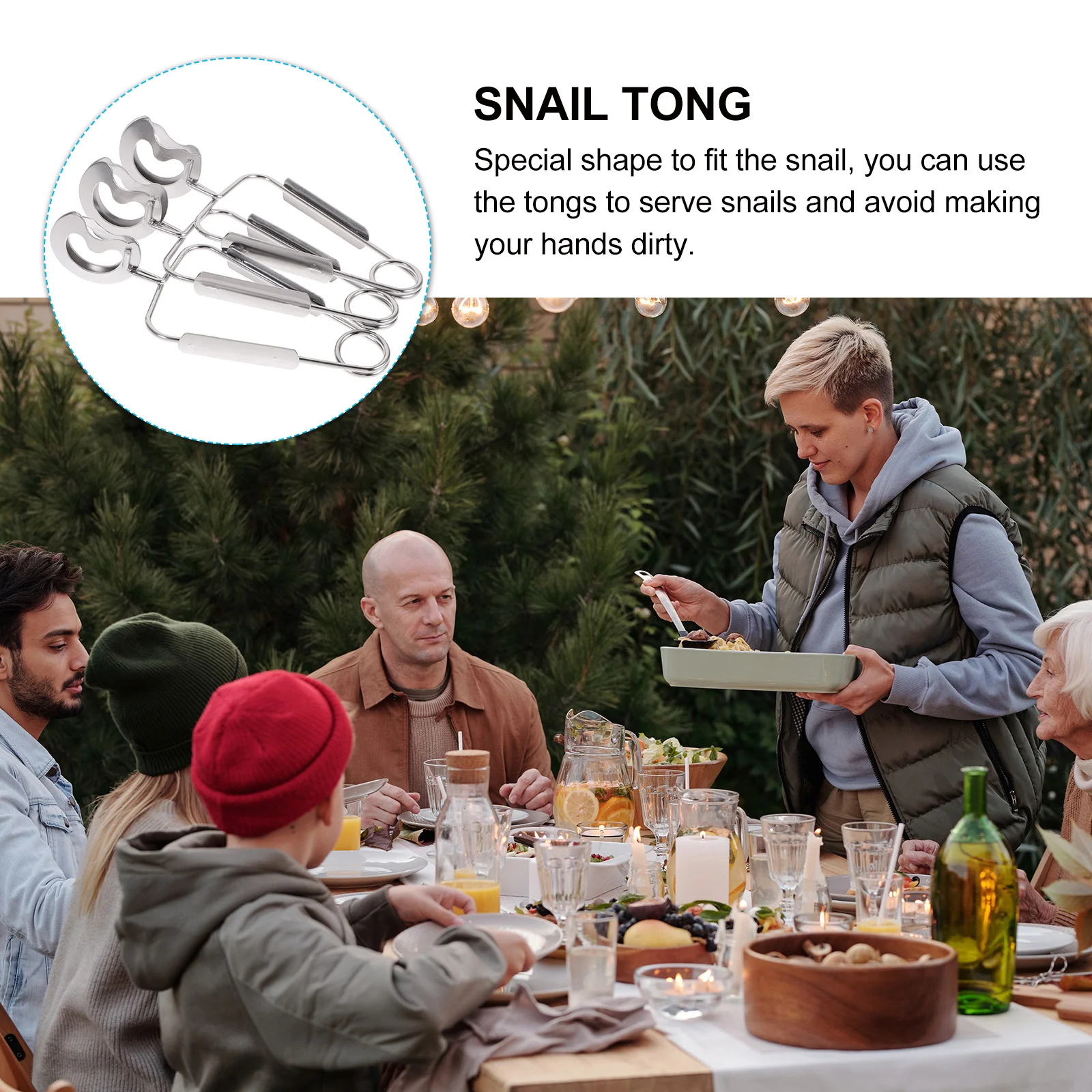 

Tongs Snail Escargot Tong Serving Kitchen Steel Stainless Minibbq Cooking Clip Seafood Metal Catering Forks Settableware Picks