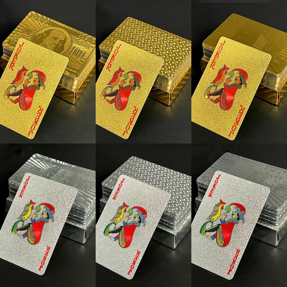 PVC Playing Cards Gold Silver High Toughness Frosted Waterproof Solitaire Party Supplies Creative Adult Toys
PVC Playing Cards Gold Silver High Toughness Frosted Waterproof Solitaire Party Supplies Creative Adult Toys