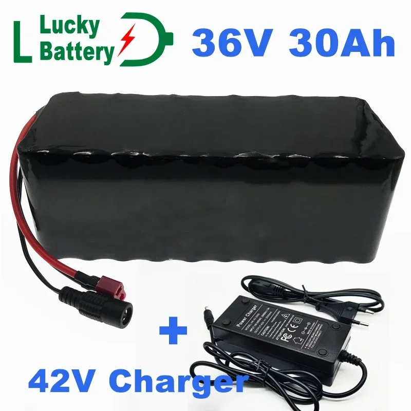 

36V Battery Pack 30Ah Electric Bicycle Battery Built-in 20A BMS Lithium Battery 36 Volt Ebike Battery with 2A Charger