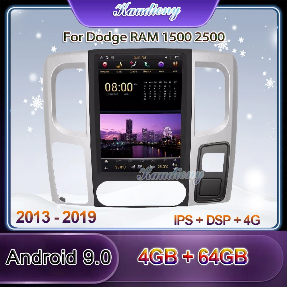 Kaudiony Tesla Style Android 9 Car Radio For Dodge RAM 1500 2500 Car DVD Player Auto Radio GPS Navigation DSP Stereo 2013-2019
Kaudiony Tesla Style Android 9 Car Radio For Dodge RAM 1500 2500 Car DVD Player Auto Radio GPS Navigation DSP Stereo 2013-2019
