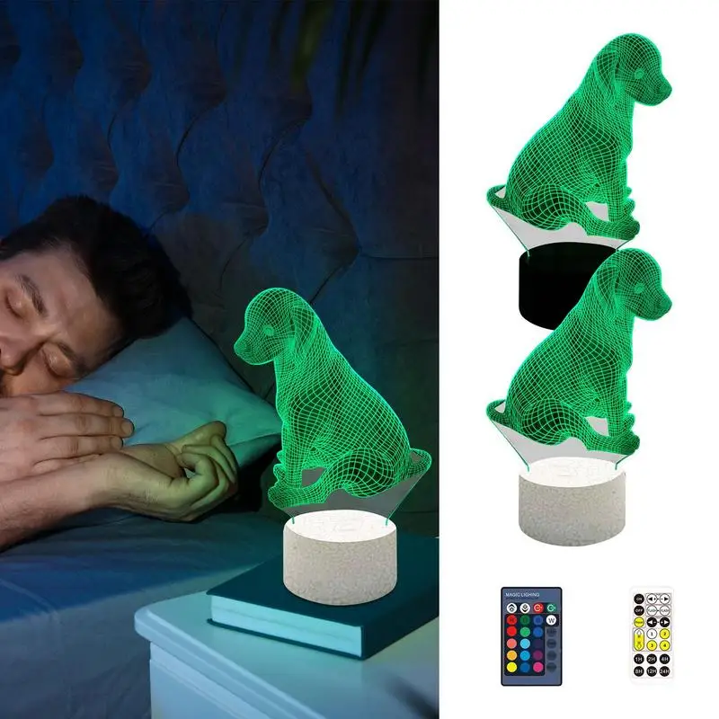 Dog Lamp Dog Illusion Touch Night Light With Remote Control Portable Cute Seven Colors Lamp With Base Indoor Decoration For
Dog Lamp Dog Illusion Touch Night Light With Remote Control Portable Cute Seven Colors Lamp With Base Indoor Decoration For