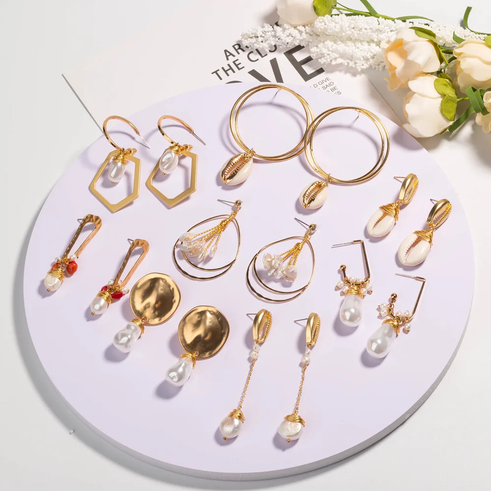 Wholesale Best Seller in INS Korean Style Elegant Earrings Fashionable Pearl Shell Coral Gift
Wholesale Best Seller in INS Korean Style Elegant Earrings Fashionable Pearl Shell Coral Gift