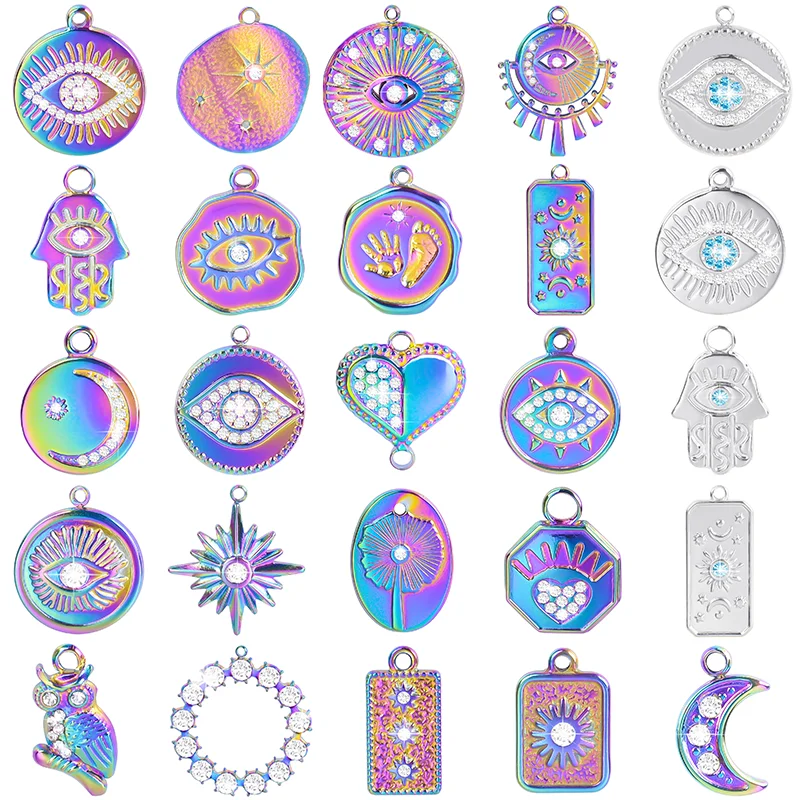 5Pcs/Lot Stainles Steel Lucky Turkish Evil Eye Moon Sun Star Amulet Charms Fatima Hand Animal Pendant Jewelry Accessories Bulk
5Pcs/Lot Stainles Steel Lucky Turkish Evil Eye Moon Sun Star Amulet Charms Fatima Hand Animal Pendant Jewelry Accessories Bulk