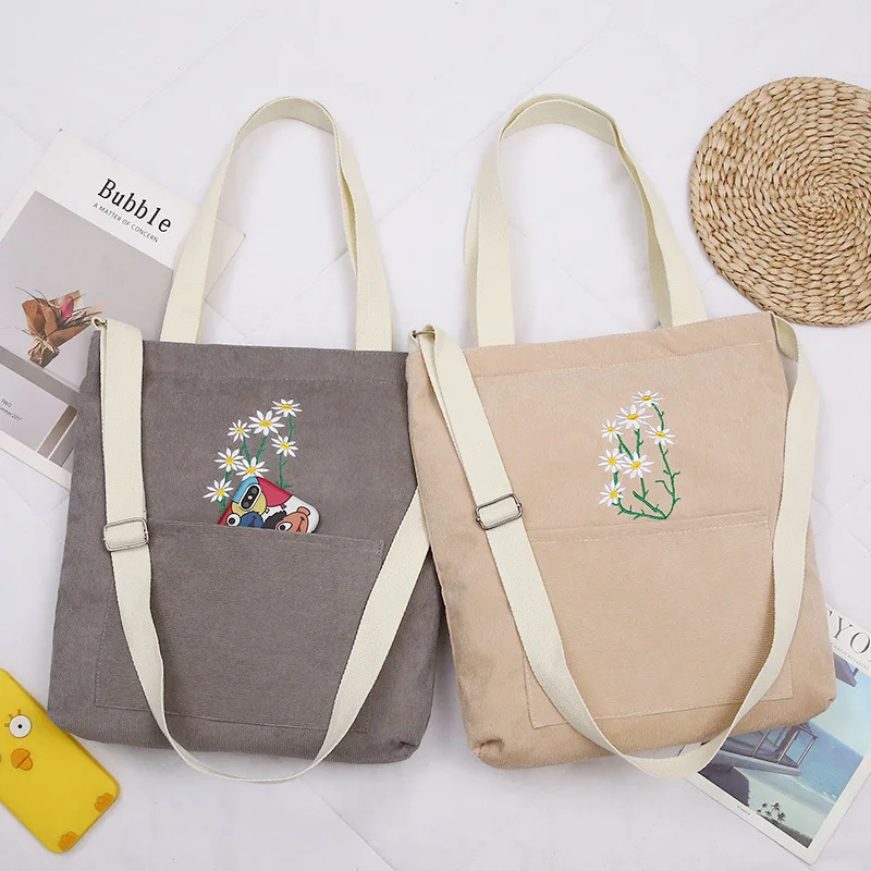 Women's Handbag Shoulder Bag Corduroy Japanese Fashion Woman Shopper Bag School Backpack Embroidered Crossbody Bags For Girls
Women's Handbag Shoulder Bag Corduroy Japanese Fashion Woman Shopper Bag School Backpack Embroidered Crossbody Bags For Girls