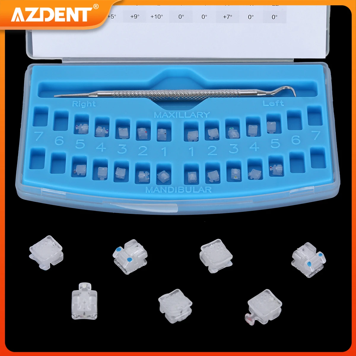 20pcs AZDENT Dental Bracket Orthodontic Braces Self-Ligating Roth/MBT 0.022 Hooks 3-4-5 with Tool Third Generation Translucen
20pcs AZDENT Dental Bracket Orthodontic Braces Self-Ligating Roth/MBT 0.022 Hooks 3-4-5 with Tool Third Generation Translucen