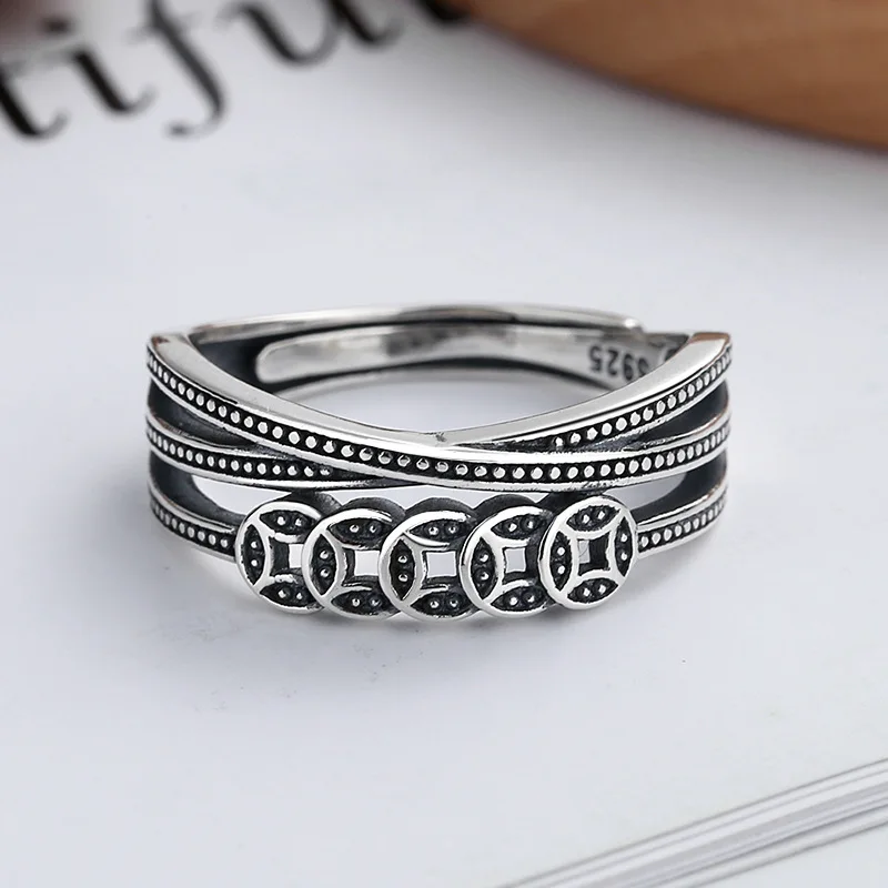 Sterling Silver S925 women's ring fashion jewelry retro hip hop Style Men's high quality double layer ring genuine girl
Sterling Silver S925 women's ring fashion jewelry retro hip hop Style Men's high quality double layer ring genuine girl