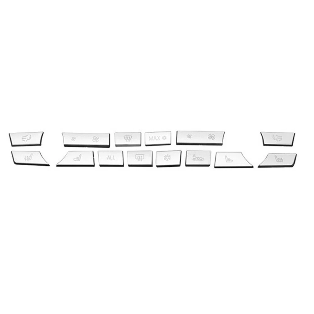 Accessories Button Cover Trim 14Pcs/Set ABS Center Air AC Control Button Chrome Silver Trim Waterproof Durable
Accessories Button Cover Trim 14Pcs/Set ABS Center Air AC Control Button Chrome Silver Trim Waterproof Durable
