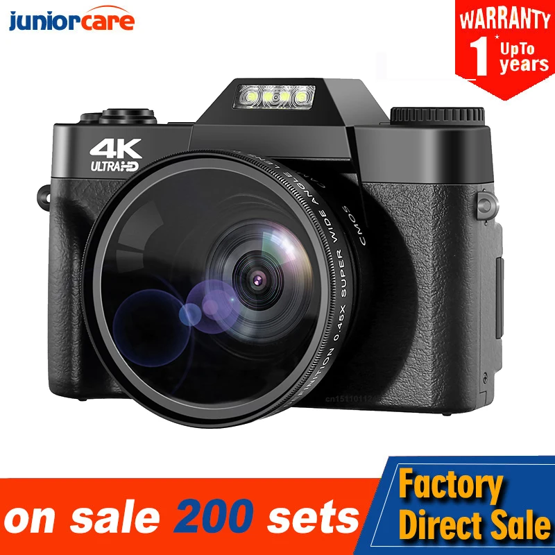 

4K Camera Vlogging Camera Digital Camera 48MP for YouTube 60FPS Auto Focus 16X Zoom Video Camera Camcorder New Recording Camera