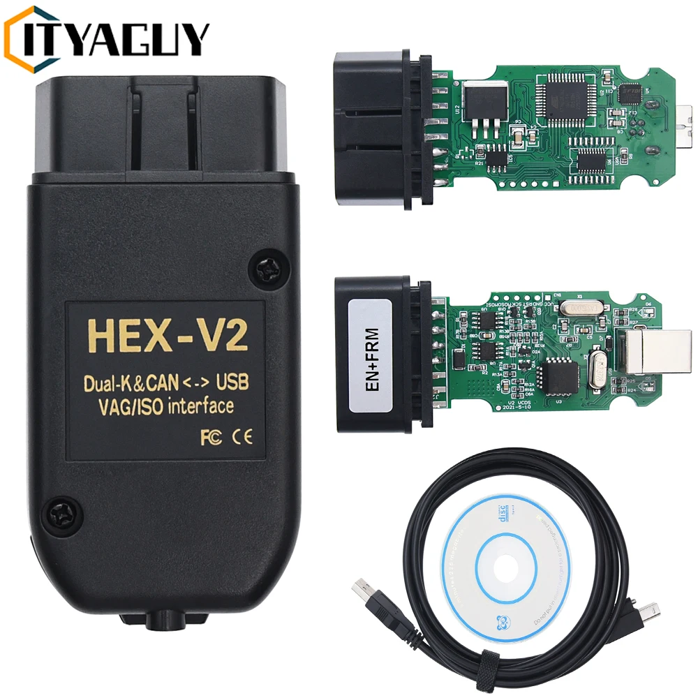 

VAGCOM 22.10 Obd2 Scanner HEX V2 VAG COM 21.9 FOR VW AUDI Skoda Seat ATMEGA162 Multi-language VAG COM HEX V2