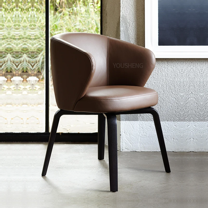 Minimalist Wooden Dining Room Chairs Nordic Individual Armchair Coffee Modern Luxury Designer Office Sillas Comedor Computer 
Minimalist Wooden Dining Room Chairs Nordic Individual Armchair Coffee Modern Luxury Designer Office Sillas Comedor Computer