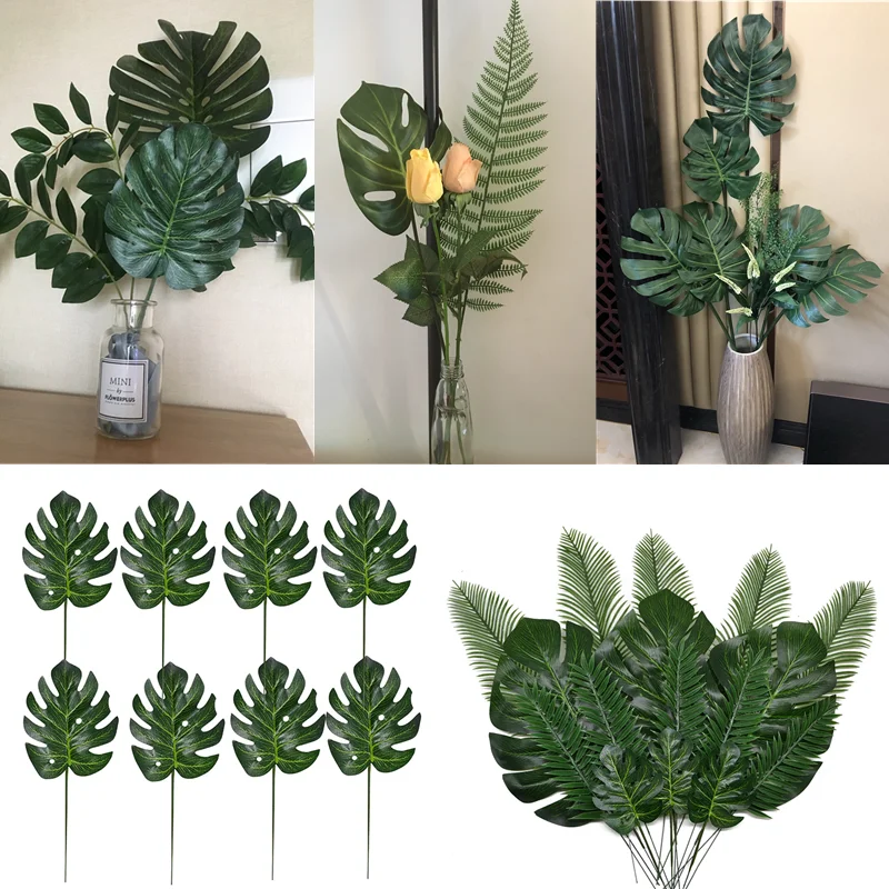 5/10Pcs Artificial Plants Tropical Monstera Palm Leaves Simulation Leaf for Hawaiian Theme Party Decor Home Garden Fake Leaves
5/10Pcs Artificial Plants Tropical Monstera Palm Leaves Simulation Leaf for Hawaiian Theme Party Decor Home Garden Fake Leaves