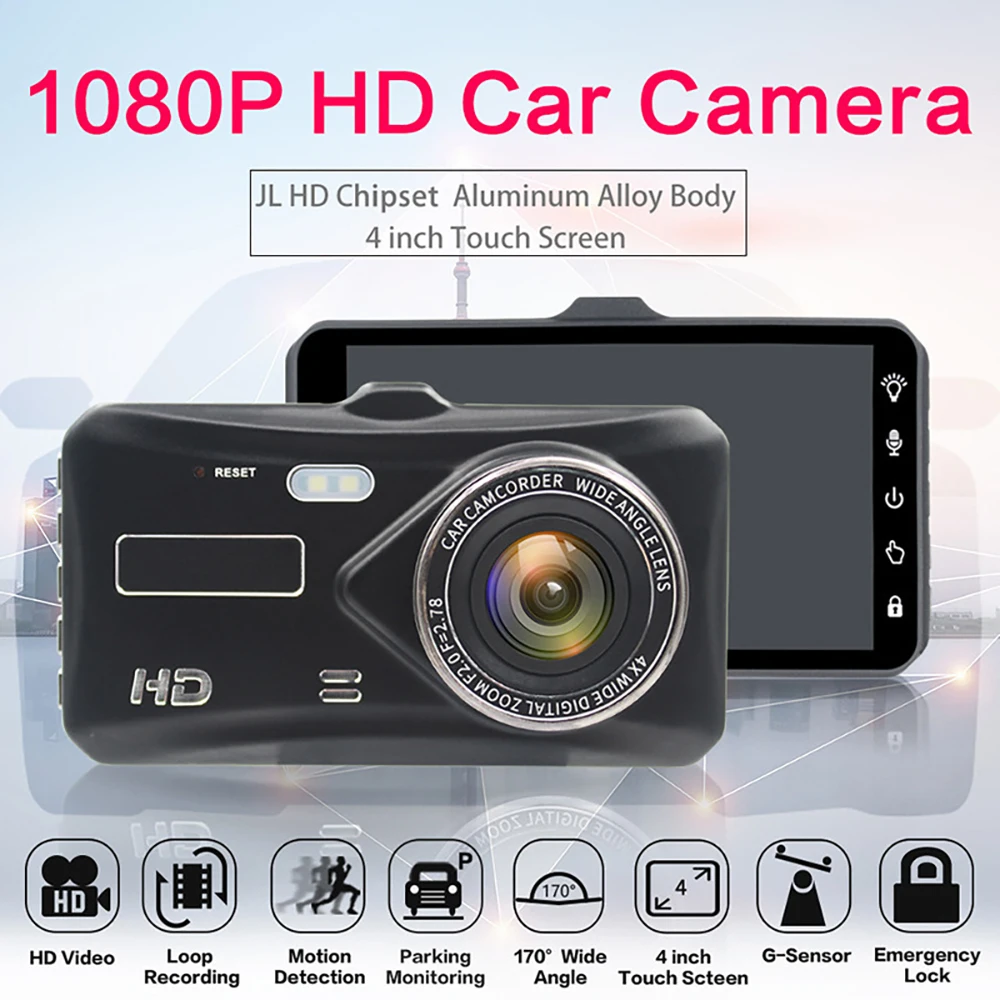 Car DVR 4.0" Full HD 1080P Dash Cam Rear View Vehicle Video Recorder Auto Dash Camera Car Parking Monitor Night Vision G-sensor
Car DVR 4.0" Full HD 1080P Dash Cam Rear View Vehicle Video Recorder Auto Dash Camera Car Parking Monitor Night Vision G-sensor