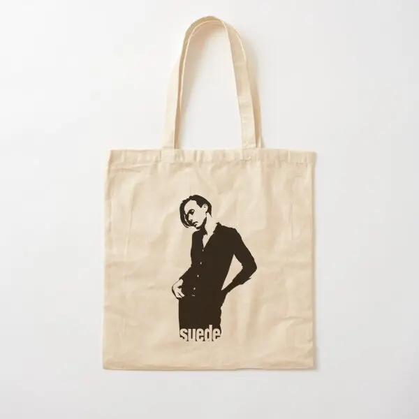

Замшевая Холщовая Сумка Brett Anderson, черная хлопчатобумажная тканевая сумка, многоразовая дизайнерская Складная модная сумка-тоут унисекс для...