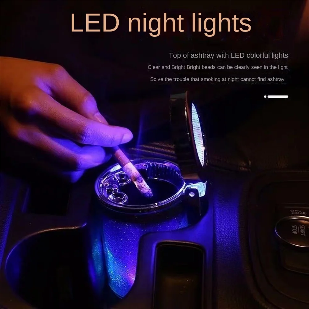 Good Stability Colorful Ashtray Creative Automotive Supplies Vehicle-mounted Ashtray Durable Practical Blue Led Light Colorful 
Good Stability Colorful Ashtray Creative Automotive Supplies Vehicle-mounted Ashtray Durable Practical Blue Led Light Colorful