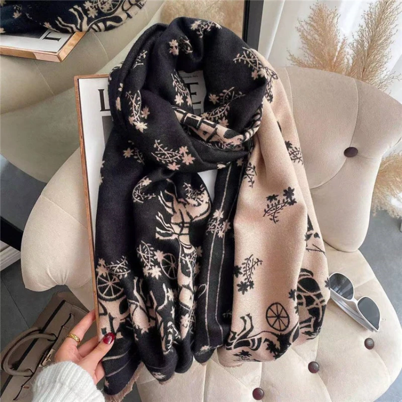 Luxury Brand Women Scarf Cashmere Large Shawl Wrap Thicken Pashmina Bufanda Ladies Winter Printed Blanket Scarves Female Foulard
Luxury Brand Women Scarf Cashmere Large Shawl Wrap Thicken Pashmina Bufanda Ladies Winter Printed Blanket Scarves Female Foulard