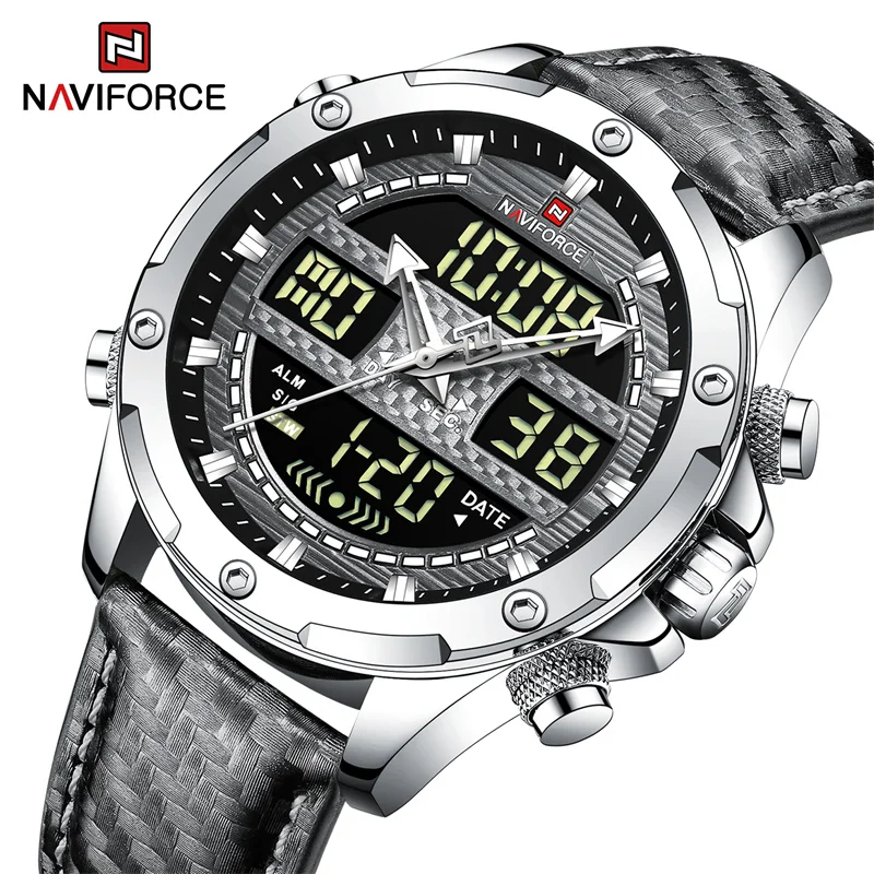 

NAVIFORCE Digital Luminous Men Military Watch 30m Waterproof Wristwatch LCD Display Clock Sport Male Watches Relogios Masculino