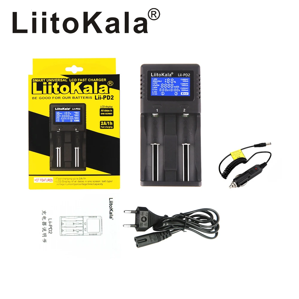 Зарядное устройство LiitoKala Lii-PD2-PD4 LCD Smart 18650 Li-Ion 18650 26700 16340 26650 21700 26700, Прямая продажа с фабрики
Зарядное устройство LiitoKala Lii-PD2-PD4 LCD Smart 18650 Li-Ion 18650 26700 16340 26650 21700 26700, Прямая продажа с фабрики