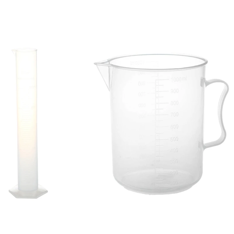 1 Pcs 1000 Ml Transparent Graduated Beaker With Handle & 1 Pcs Lab Set 250 ML Clear White Plastic Liquid Measurement Graduated C
1 Pcs 1000 Ml Transparent Graduated Beaker With Handle & 1 Pcs Lab Set 250 ML Clear White Plastic Liquid Measurement Graduated C