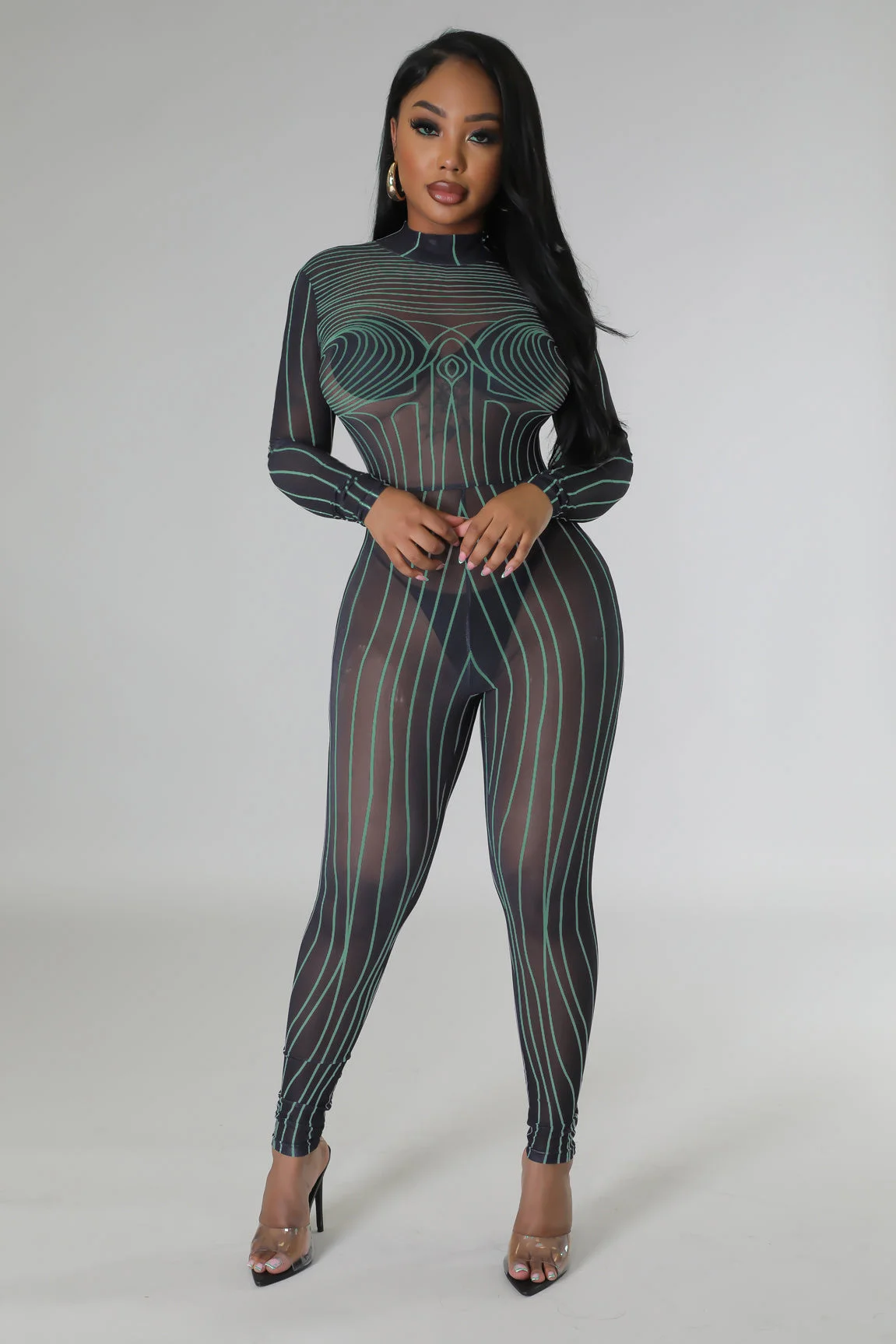 Zoctuo Fashion New Long Sleeve Jumpsuit For Women Sexy Solid Printing Round Neck Mesh Sheer Long Jumpsuit Club Wear Party
Zoctuo Fashion New Long Sleeve Jumpsuit For Women Sexy Solid Printing Round Neck Mesh Sheer Long Jumpsuit Club Wear Party