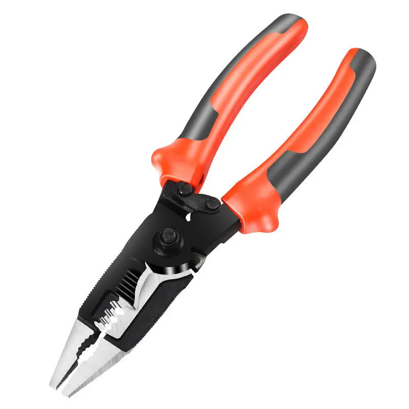 8-inch Multi-function Pliers Six-in-one Electrician Wire Stripper Manual Electric Cable Peeling Crimping Cutting Wiring Pliers
8-inch Multi-function Pliers Six-in-one Electrician Wire Stripper Manual Electric Cable Peeling Crimping Cutting Wiring Pliers