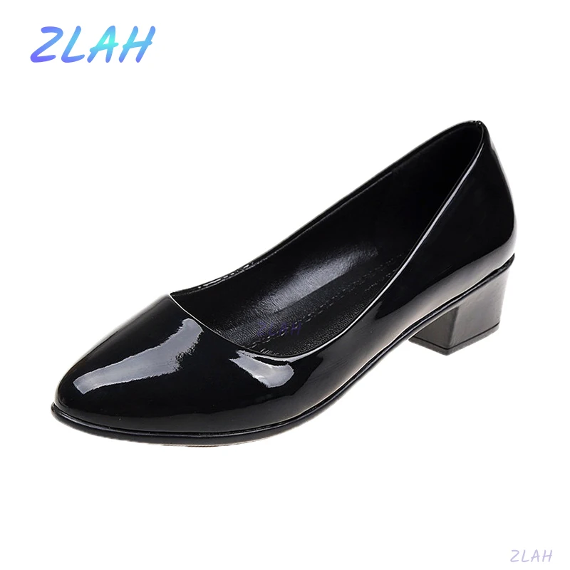 Spring Shallow Women's Single Shoes Thick Heel Round Toe Shoes Non-slip Shoes Zlah New Women's High Heels Black Work Shoes
Spring Shallow Women's Single Shoes Thick Heel Round Toe Shoes Non-slip Shoes Zlah New Women's High Heels Black Work Shoes