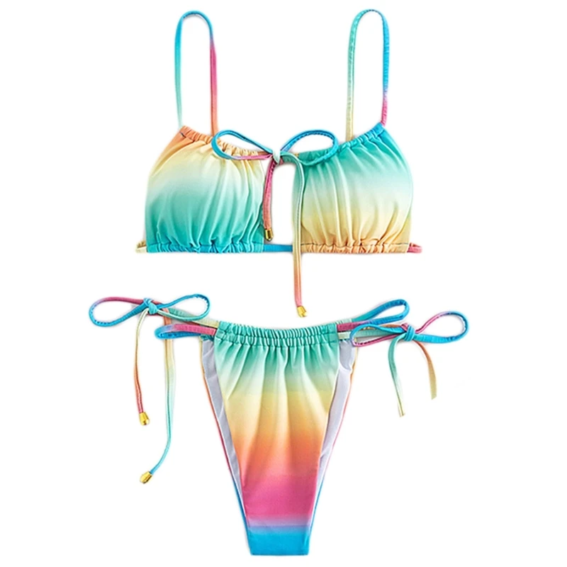 H58D Women Bikinis Set Lacing up Solid Color Sexy Small Chest Gathered Bathing Suit
H58D Women Bikinis Set Lacing up Solid Color Sexy Small Chest Gathered Bathing Suit