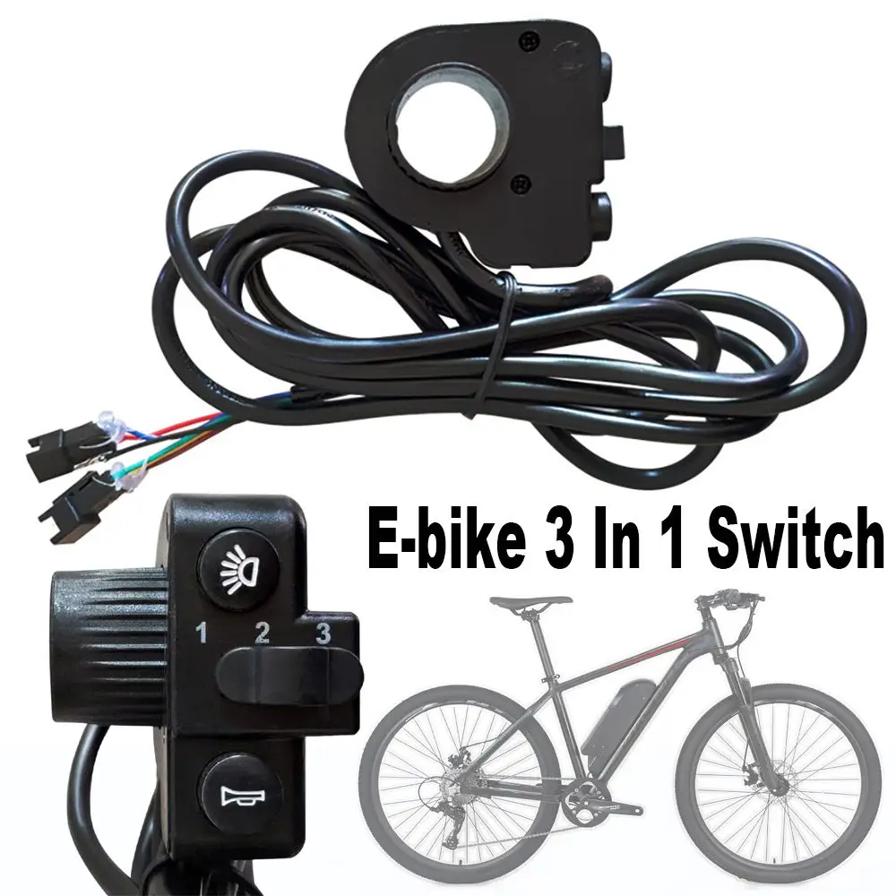 Throttle Electric Bicycle Refitting Parts Three Gears Speed Shift Light Horn E-bike 3 In 1 Switch On-Off Button
Throttle Electric Bicycle Refitting Parts Three Gears Speed Shift Light Horn E-bike 3 In 1 Switch On-Off Button