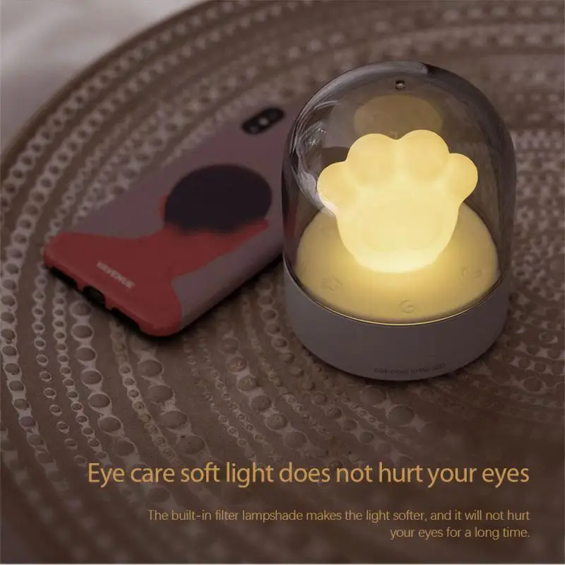 Creative Night Light Cat Paw Light Music Box USB Charging Built-in Light Atmosphere Table Lamp Children Night Light Gift 016
Creative Night Light Cat Paw Light Music Box USB Charging Built-in Light Atmosphere Table Lamp Children Night Light Gift 016