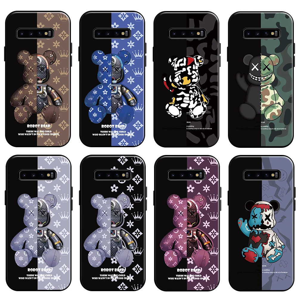 Fashion Luxury Bear Phone Case For Samsung Galaxy S10 5G S10E S10 Lite S10 Plus Coque Black Carcasa Funda Soft
Fashion Luxury Bear Phone Case For Samsung Galaxy S10 5G S10E S10 Lite S10 Plus Coque Black Carcasa Funda Soft