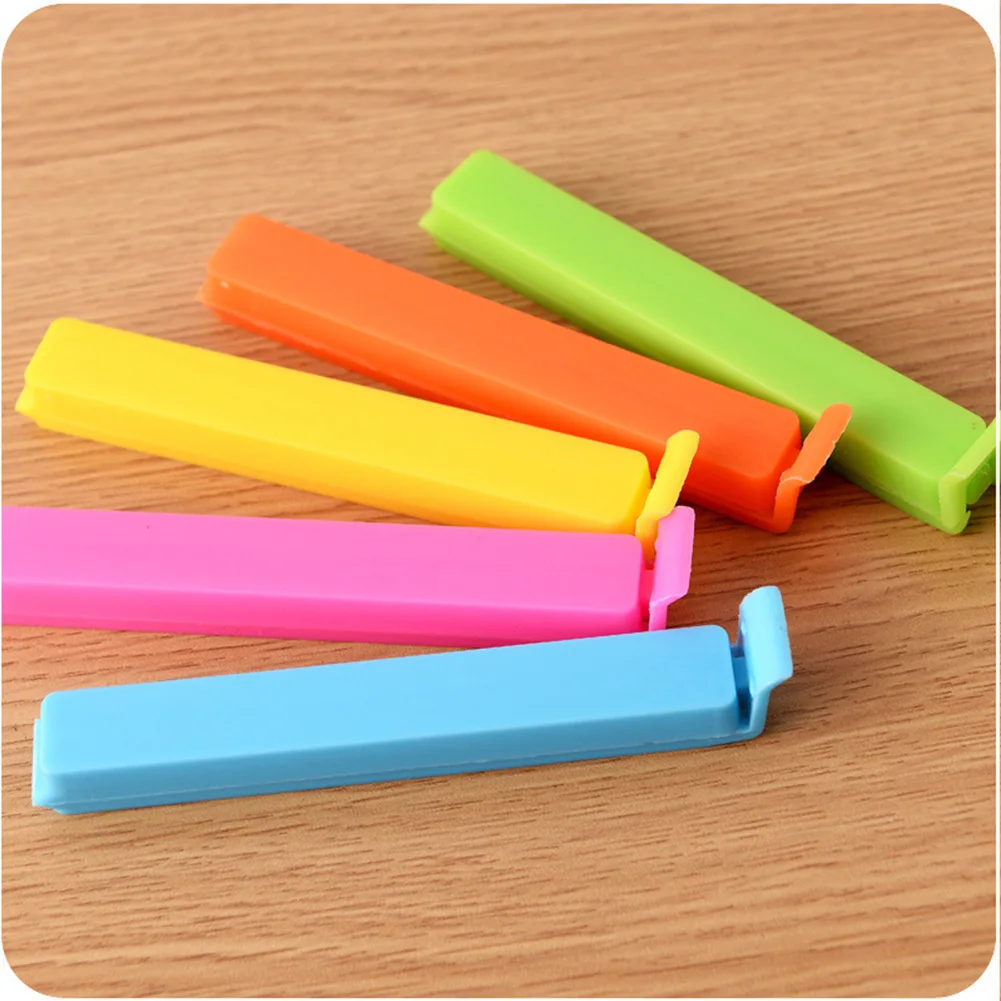 5pcs Bag Clip Sealing Chip Clip Kitchen Storage Food Orange/blue/green/yellow/red/pink No Peculiar Recycled Food Storage Bags
5pcs Bag Clip Sealing Chip Clip Kitchen Storage Food Orange/blue/green/yellow/red/pink No Peculiar Recycled Food Storage Bags