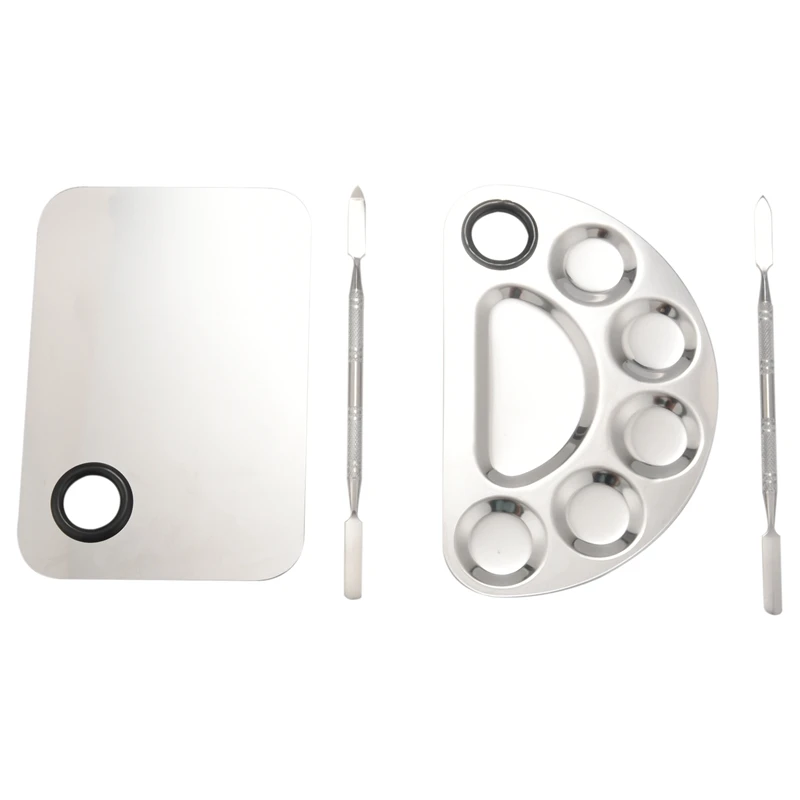 Makeup Mixing Palette Stainless Steel Cosmetic Palette Professional Nail-Art Palette With Spatula Tool
Makeup Mixing Palette Stainless Steel Cosmetic Palette Professional Nail-Art Palette With Spatula Tool