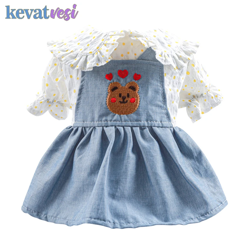 Pet Denim Dress Summer Dog Clothes Cute Bear Embroidery Princess Dresses for Small Dog Teddy Bichon Puppy Shirt Skirt Ropa Perro
Pet Denim Dress Summer Dog Clothes Cute Bear Embroidery Princess Dresses for Small Dog Teddy Bichon Puppy Shirt Skirt Ropa Perro