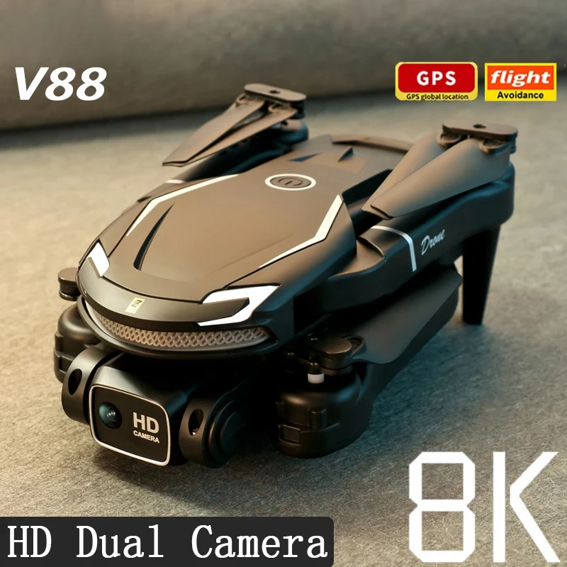 V88 Drone Professional Aerial Photography 8K Dual Camera Optical Flow Obstacle Avoidance GPS Brushless Drone 5000M
V88 Drone Professional Aerial Photography 8K Dual Camera Optical Flow Obstacle Avoidance GPS Brushless Drone 5000M