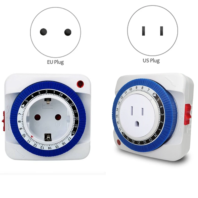 Timer Switch Socket Automatically Turn On Off Electrical 24 Hours Plug-In Timing Socket Time Controller
Timer Switch Socket Automatically Turn On Off Electrical 24 Hours Plug-In Timing Socket Time Controller