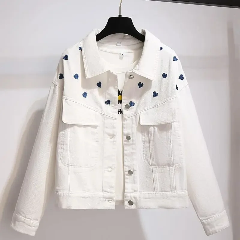 2022 New Autumn Denim Jackets Women Long Sleeve Casual Jeans Jacket Candy Color Embroidery Coats Vintage Casaco Feminino C-301
2022 New Autumn Denim Jackets Women Long Sleeve Casual Jeans Jacket Candy Color Embroidery Coats Vintage Casaco Feminino C-301