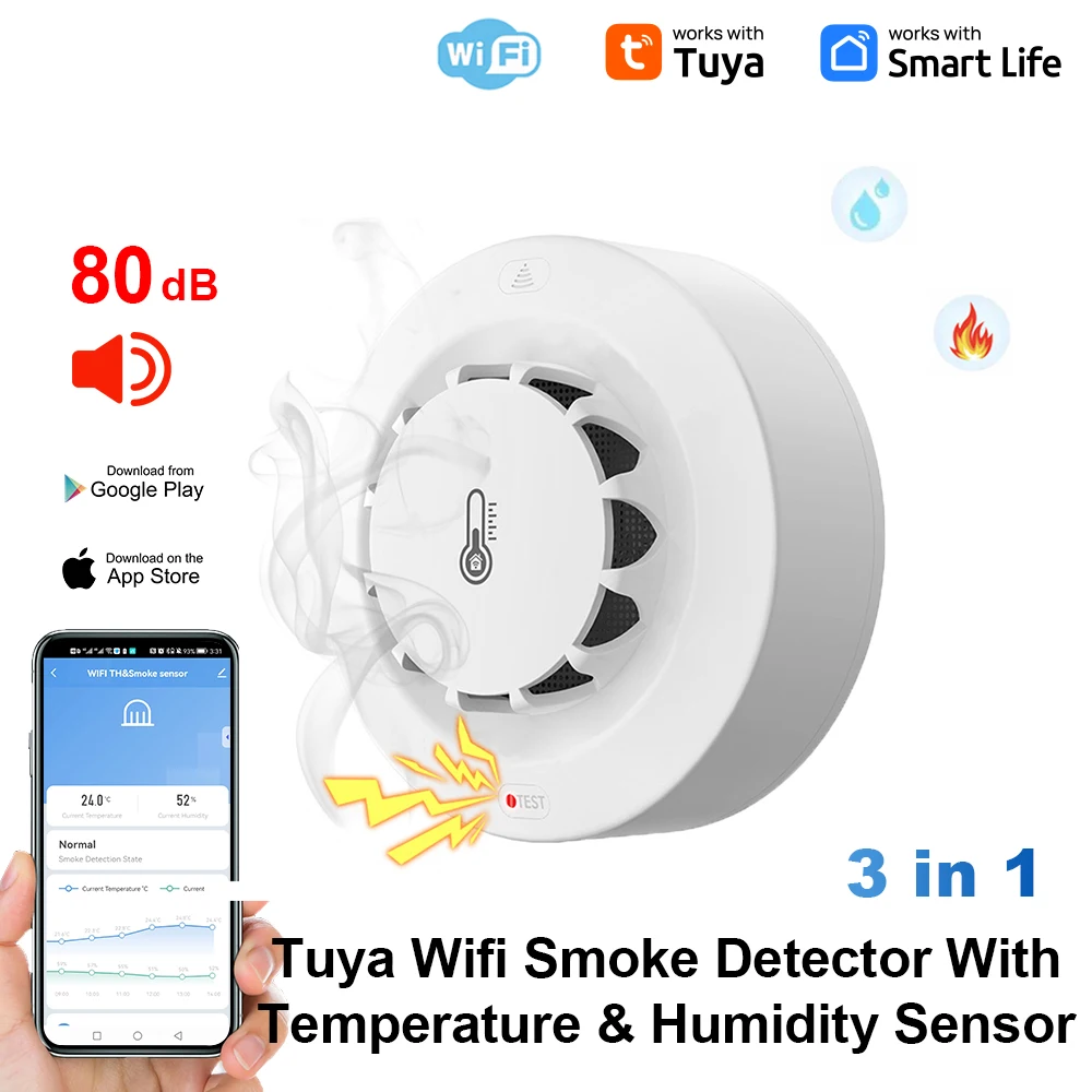 Детектор дыма ONENUO Wi-Fi/Zigbee
Детектор дыма ONENUO Wi-Fi/Zigbee