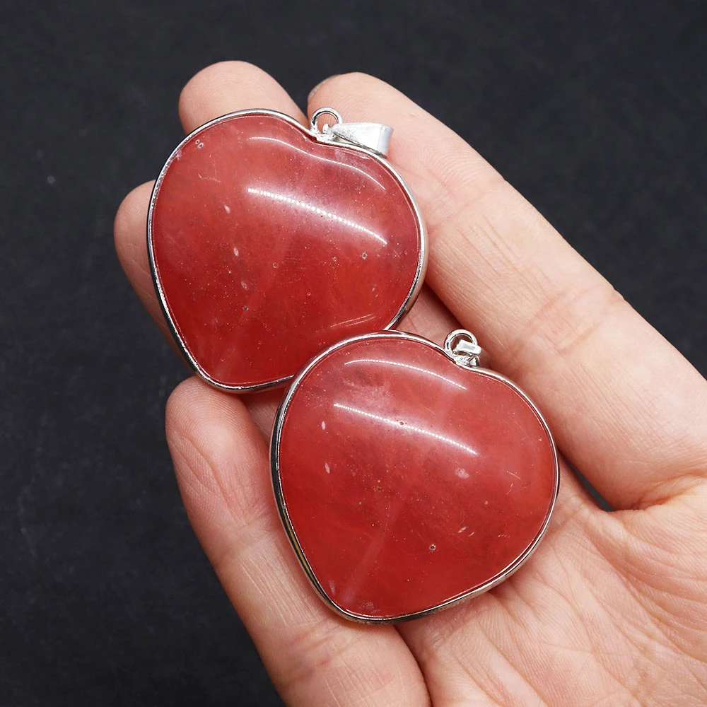 Natural Stone Pendants Heart Watermelon Crystal Charms for Jewelry Making Earrings Necklace Crystal Pendants Accessories 36mm
Natural Stone Pendants Heart Watermelon Crystal Charms for Jewelry Making Earrings Necklace Crystal Pendants Accessories 36mm