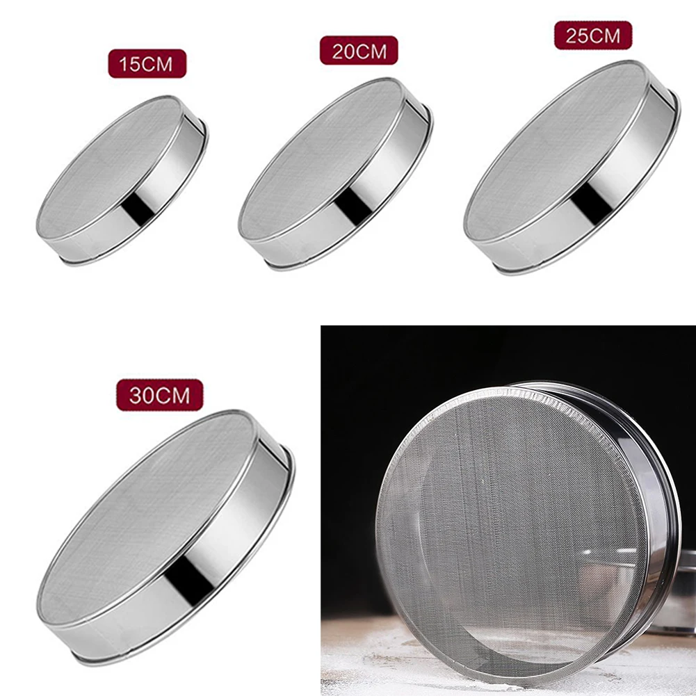 Stainless Steel Fine Mesh Flour Sifter Sieve Strainer Round Flour Sieve Household For Kitchen Baking Tea Tool
Stainless Steel Fine Mesh Flour Sifter Sieve Strainer Round Flour Sieve Household For Kitchen Baking Tea Tool