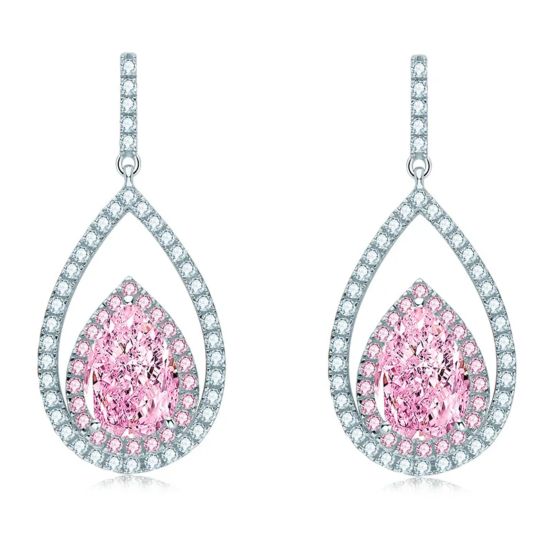 Luxury S925 Sterling Silver Lab Created Diamond Jewelry Stud Earring Women 7*10 Pear Shaped Tassel Earring for Gift
Luxury S925 Sterling Silver Lab Created Diamond Jewelry Stud Earring Women 7*10 Pear Shaped Tassel Earring for Gift